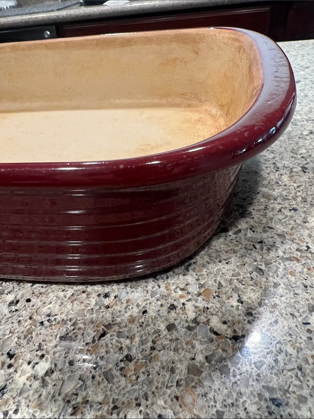 Pampered Chef heritage Cranberry Dish 9x13 Baker Stone Casserole Pan z22